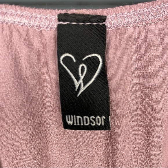 Windsor Lavender Spaghetti Strap V-Neck Tank Top - Picture 3 of 4